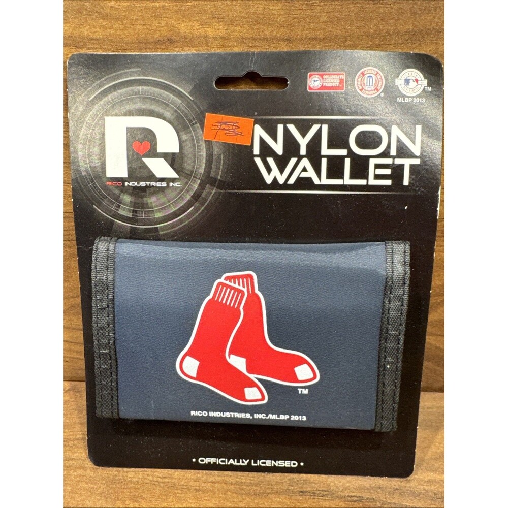 MLB Boston Red Sox Nylon Fenway Park BLUE Tri Fold Wallet FREESHIPPING